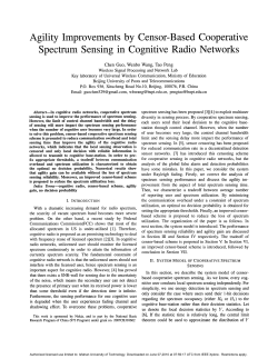 Agility Improvements by Censor-Based Cooperative Spectrum