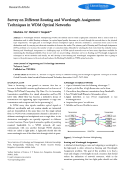 Survey on Different Routing and Wavelength