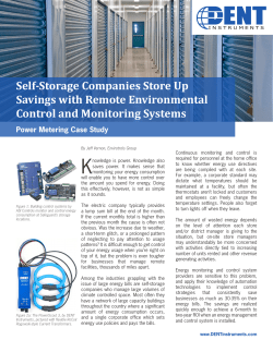 Self-Storage Companies Store Up Savings with