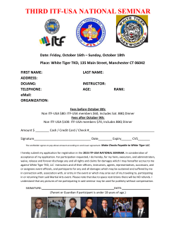 FIRST ITF-USA NATIONAL SEMINAR with Special Guest and 6x