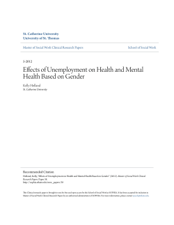 Effects of Unemployment on Health and Mental Health