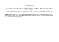 Journal of Biogeography SUPPORTING INFORMATION Community