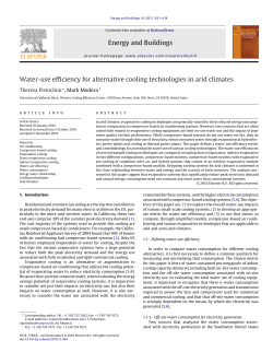 Energy and Buildings Water-use efficiency for alternative cooling