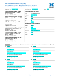 Prequalification Statement