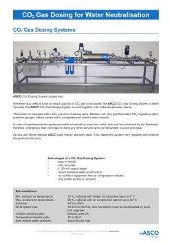 CO2 Gas Dosing for Water Neutralisation