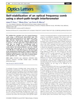 Self-stabilization of an optical frequency comb using a short