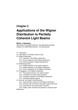 Applications of the Wigner Distribution to Partially Coherent Light