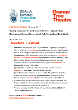 plays by Brad Birch, James Graham, David Ireland, Kate Tempest