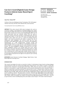 Can Gee`s Good (Digital) Game Design Features Inform Game