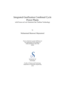 Integrated Gasification Combined Cycle Power Plants