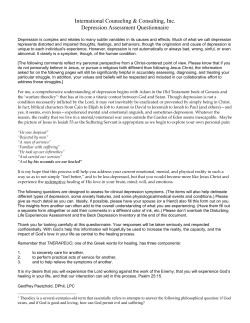 Depression Assessment Questionnaire