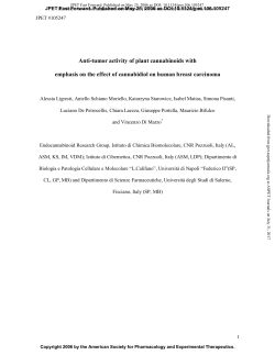 Anti-tumor activity of plant cannabinoids with emphasis on the effect