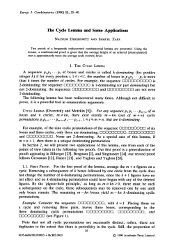 The Cycle Lemma and Some Applications