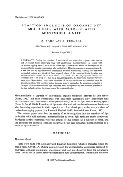 reaction products of organic dye molecules with acid