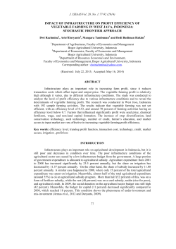 impact of infrastructure on profit efficiency of vegetable farming in