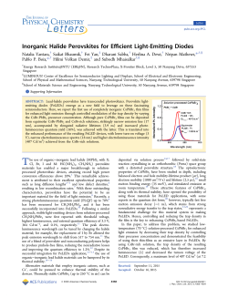 Inorganic Halide Perovskites for Efficient Light