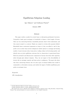 Equilibrium Subprime Lending