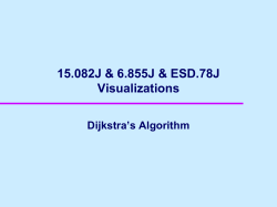 15.082J Network Optimization Animations, Dijkstra`s algorithm