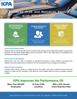 Minimize Risk and Maximize Profit with KPA Solutions KPA