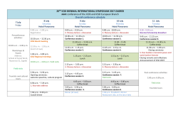20TH ICSD BIENNIAL INTERNATIONAL SYMPOSIUM