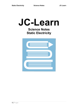 Science Notes Static Electricity