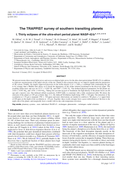 The TRAPPIST survey of southern transiting planets