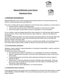 1 - Bakewell Methodist Junior School