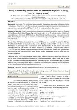 A study on adverse drug reactions to first line antitubercular drugs in