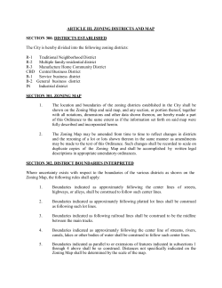 ARTICLE III. ZONING DISTRICTS AND MAP SECTION 300