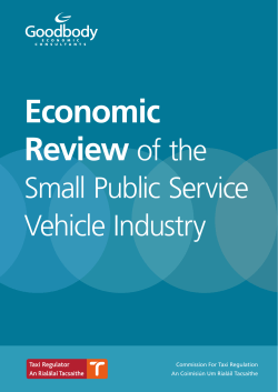 Economic Review of the Small Public Service Vehicle Industry