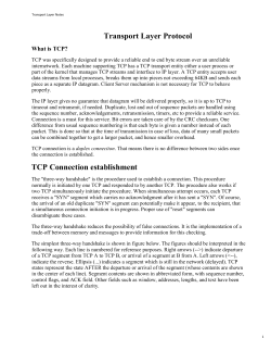 Transport Layer Notes