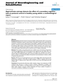 Approximate entropy detects the effect of a secondary cognitive task