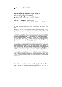 Spatial and temporal patterns of nitrogen concentrations in pristine
