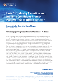 How Do Industry Evolution and Industry Conditions Prompt Prduct