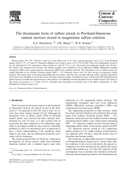 The thaumasite form of sulfate attack in Portland