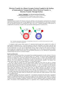 Electron Transfer in a Donor/Acceptor System Coupled to