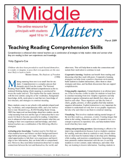 Teaching Reading Comprehension Skills