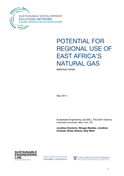 potential for regional use of east africa`s natural gas