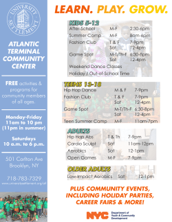 learn. play. grow. - University Settlement