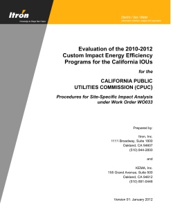 Evaluation of the 2010-2012 Custom Impact