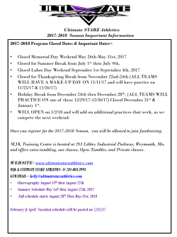 Prep Teams Financial Commitment Tuition 2017-2018