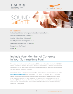 Include Your Member of Congress in Your
