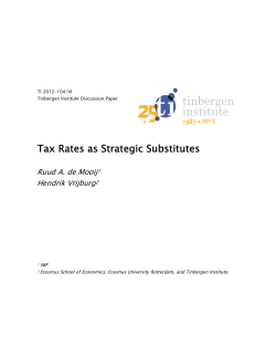 Tax Rates as Strategic Substitutes