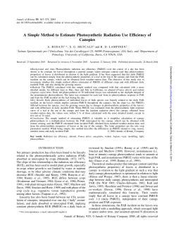 A Simple Method to Estimate Photosynthetic Radiation Use