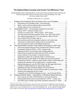 The Optimal Basis Increase and Income Tax Efficiency Trust