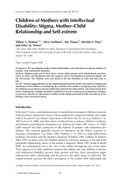 Children of Parents with Intellectual Disability