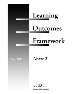 Learning Outcomes Framework Grade 2