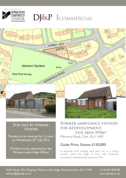 Former ambulance station for redevelopment. site area