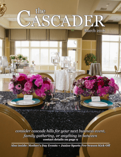 March 2016 consider cascade hills for your next business event