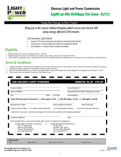 LED Holiday Light Rebates - Light and Power Commission, Glencoe